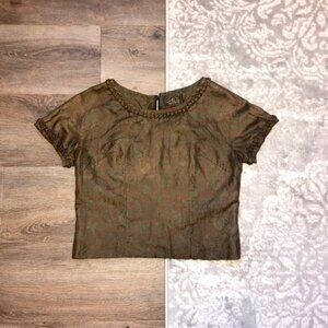 Vintage Nippon Nobility Nikkatsu Arcade Green Top Size Medium